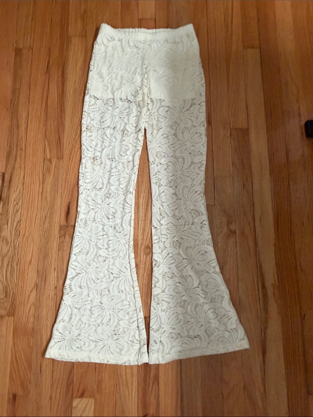 Joe Boxer Cream Lace Boot Cut Pants